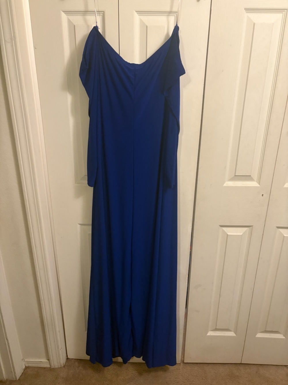 Fashion Nova Royal Blue Off-the-Shoulder Maxi Dress
